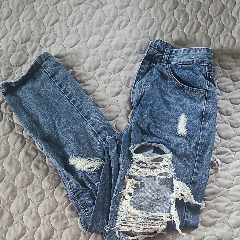 Distressed Blue Women's Jeans